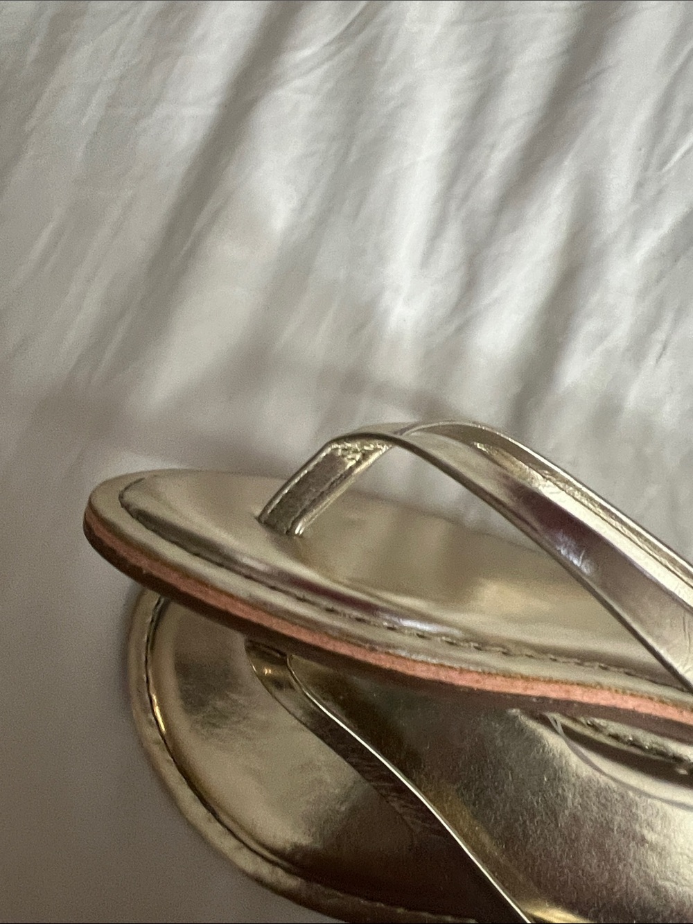 J. Crew Metallic Gold Thong Sandals - Picture 4 of 6